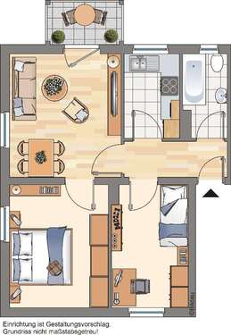Foto - Wohnung zum Mieten in Marl 439,00 € 53.97 m²