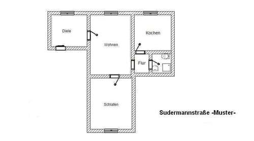Foto - Wohnung zum Mieten in Dortmund 440,00 € 52 m²