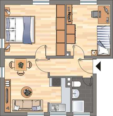 Foto - Wohnung zum Mieten in Bergkamen 389,00 € 48.91 m²