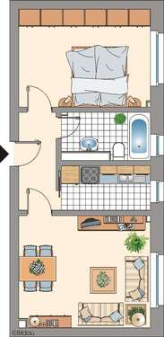 Foto - Wohnung zum Mieten in Gelsenkirchen 339,00 € 42.98 m²
