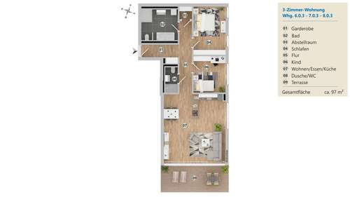 Foto - Wohnung zum Mieten in Langenargen 1.445,00 € 97 m²