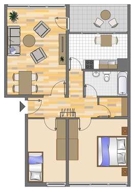 Foto - Wohnung zum Mieten in Gelsenkirchen 499,00 € 75.34 m²