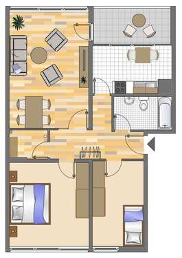 Foto - Wohnung zum Mieten in Gelsenkirchen 499,00 € 75.45 m²