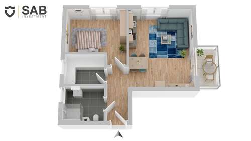 Foto - Wohnung zum Kaufen in Oldenburg 360.500,00 € 63.28 m²