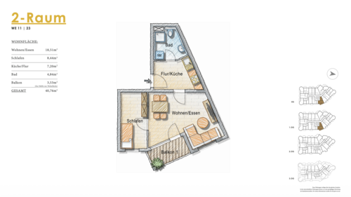 Foto - Wohnung zum Mieten in Markkleeberg 408,00 € 40.76 m²