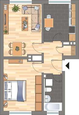 Foto - Wohnung zum Mieten in Wilhelmshaven 339,00 € 47.65 m²