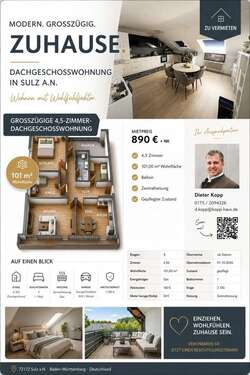 Foto - Wohnung zum Mieten in Sulz am Neckar 890,00 € 101 m²