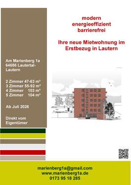 Foto - Wohnung zum Mieten in Lautertal 1.110,00 € 80.5 m²