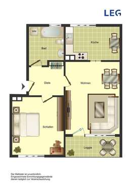 Foto - Wohnung zum Mieten in Bergkamen 419,00 € 53 m²