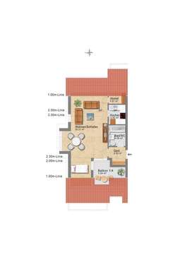 Foto - Wohnung zum Kaufen in Ludwigsburg 219.000,00 € 45 m²