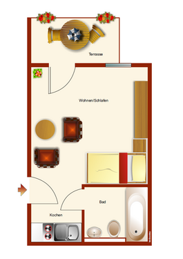 Foto - Wohnung zum Mieten in Görlitz 234,00 € 29.3 m²