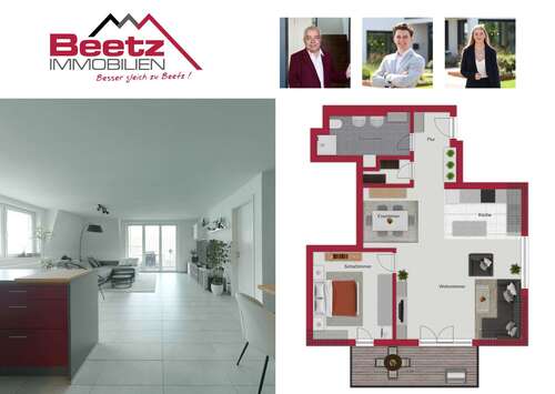 Foto - Wohnung zum Mieten in Sinsheim 840,00 € 82 m²