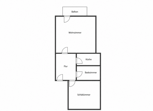 Foto - Wohnung zum Mieten in Duisburg 300,00 € 45.38 m²