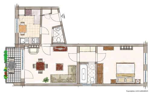 Foto - Wohnung zum Mieten in Aachen 690,00 € 51 m²
