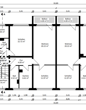 Foto - Wohnung zum Mieten in Magdeburg 374,48 € 49.93 m²