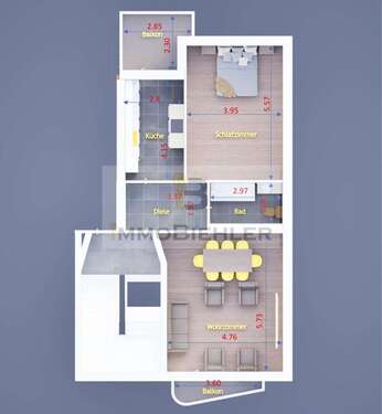 Foto - Wohnung zum Kaufen in Köln 424.000,00 € 70 m²