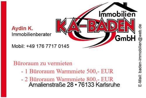 Foto - Büro in Karlsruhe 500,00 € 14 m²