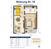 Wohnung zum Kaufen in Obersulm-Willsbach 219.000,00 € 61.29 m²