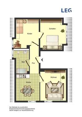 Foto - Wohnung zum Mieten in Herford 487,00 € 59 m²