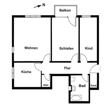 Foto - Wohnung zum Kaufen in Bad Vilbel 379.000,00 € 91 m²