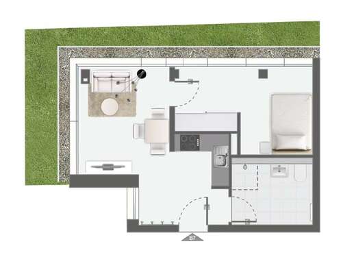 Foto - Wohnung zum Mieten in Remseck 740,00 € 39 m²