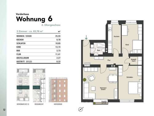 Foto - Wohnung zum Kaufen in Köln 579.000,00 € 83.78 m²