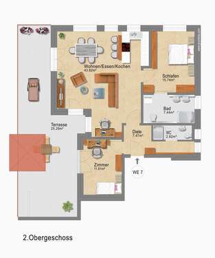 Foto - Wohnung zum Kaufen in Widdern 447.613,00 € 114.39 m²