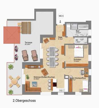 Foto - Wohnung zum Kaufen in Widdern 428.713,00 € 109.56 m²