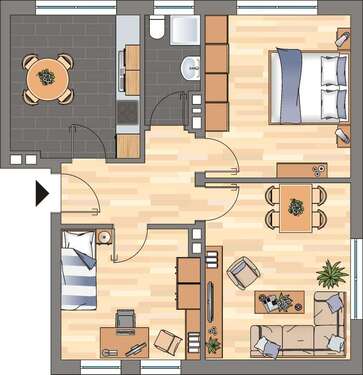 Foto - Wohnung zum Mieten in Wilhelmshaven 429,00 € 63.33 m²