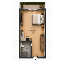 Wohnung zum Mieten in Pforzheim 620,00 € 38 m²
