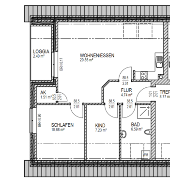 Foto - Wohnung zum Mieten in Lauenburg 660,00 € 62 m²