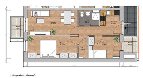 Foto - Wohnung zum Mieten in Hamburg 1.849,00 € 66.05 m²