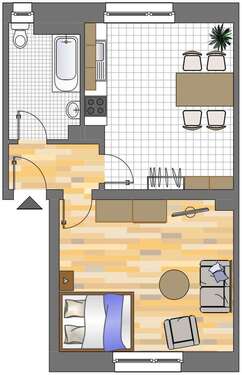 Foto - Wohnung zum Mieten in Dortmund 165,18 € 42.84 m²