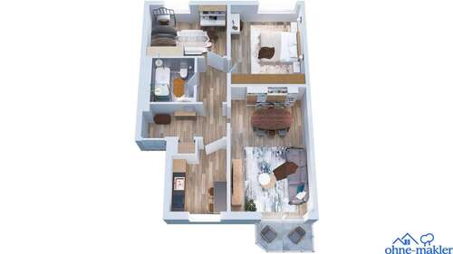 Foto - Wohnung zum Mieten in Aschersleben 490,00 € 74 m²