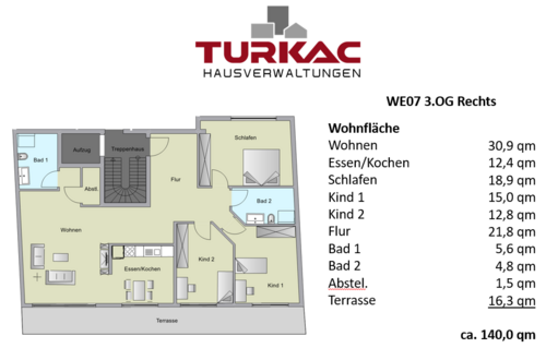 Foto - Wohnung zum Mieten in Oberursel (Taunus) 2.760,00 € 140 m²