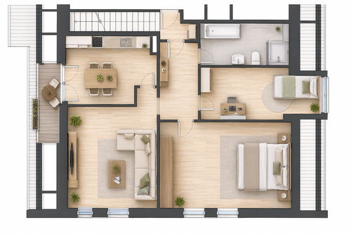 Foto - Wohnung zum Mieten in Bad Dürrenberg 750,00 € 82.9 m²