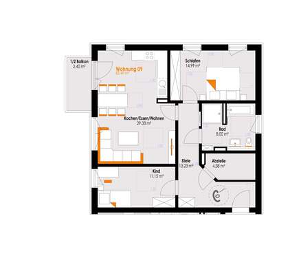 Foto - Wohnung zum Kaufen in Füssen 529.000,00 € 83.49 m²