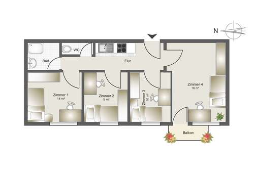 Foto - Wohnen auf Zeit in München 765,00 €