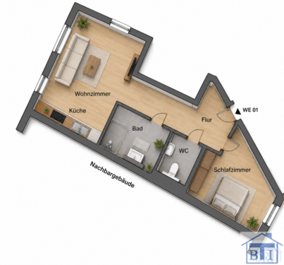 Foto - Wohnung zum Mieten in Zittau 265,00 € 36.25 m²