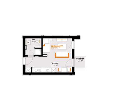 Foto - Wohnung zum Kaufen in Füssen 174.000,00 € 29.29 m²