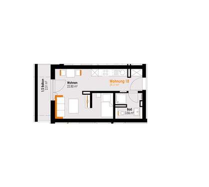 Foto - Wohnung zum Kaufen in Füssen 179.000,00 € 29.17 m²