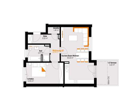 Foto - Wohnung zum Kaufen in Füssen 410.000,00 € 66.39 m²