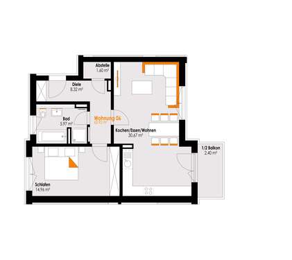 Foto - Wohnung zum Kaufen in Füssen 393.500,00 € 63.92 m²