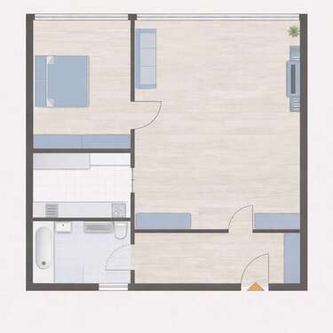 Foto - Wohnung zum Mieten in Mainz 810,00 € 48 m²