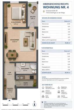 Foto - Wohnung zum Mieten in Geislingen 600,00 € 43 m²