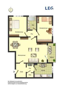 Foto - Wohnung zum Mieten in Bergkamen 579,00 € 86 m²