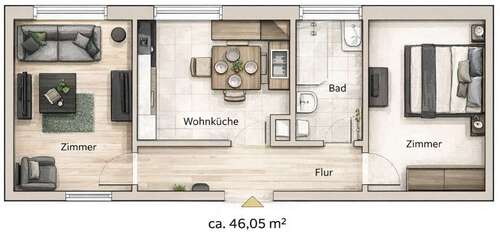 Foto - Wohnung zum Kaufen in Altötting 99.900,00 € 46 m²