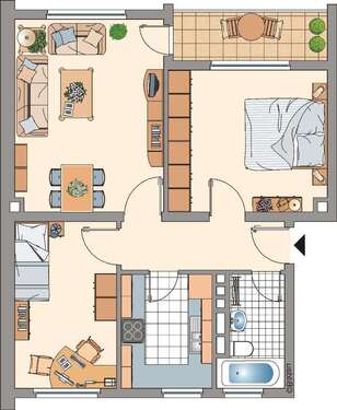 Foto - Wohnung zum Mieten in Gelsenkirchen 529,00 € 65.61 m²