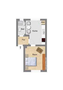 Foto - Wohnung zum Mieten in Essen 275,00 € 33.75 m²