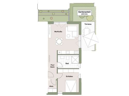 Foto - Wohnung zum Kaufen in Bruchsal 323.000,00 € 59.36 m²